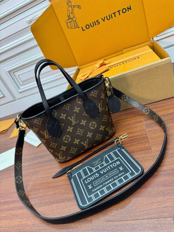 LOUIS VUITTON Neverfull Inside Out BB Shoulder Tote Bag M12099 Monogram Canvas