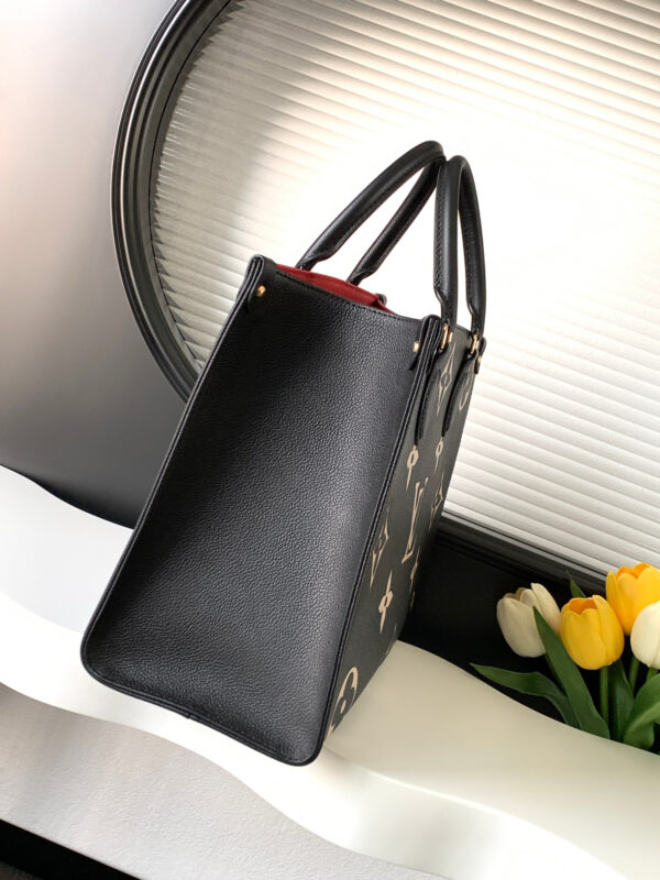 LOUIS VUITTON On the Go MM Bicolor Shoulder Tote Bag M45494 Monogram empreinte - Image 2