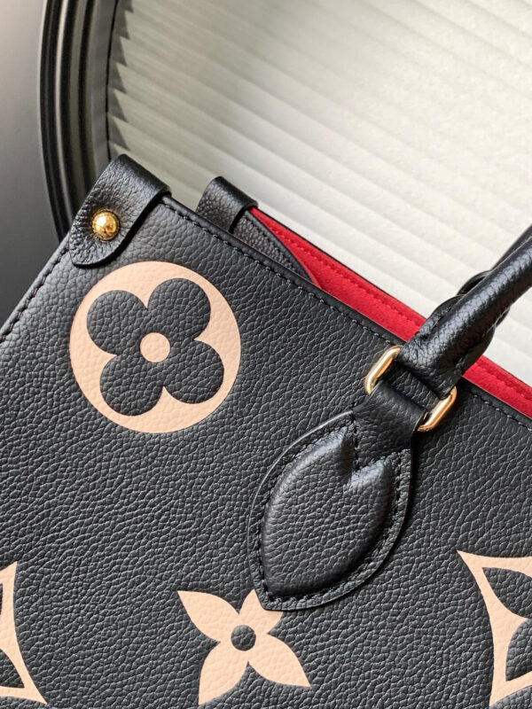 LOUIS VUITTON On the Go MM Bicolor Shoulder Tote Bag M45494 Monogram empreinte - Image 5