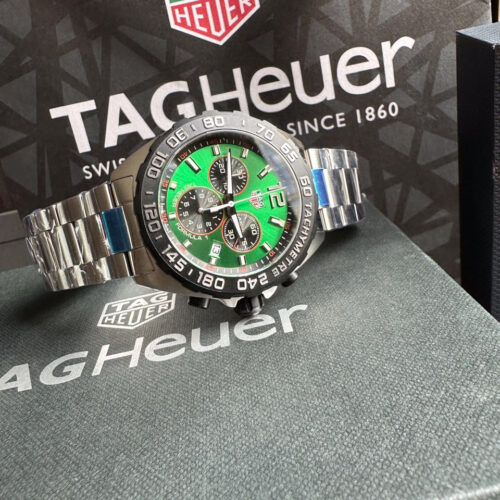 Tag Heuer Formula 1 Chronograph Quartz Green Dial Stainless Steel Men's CAZ101AP.BA0842 - Image 4