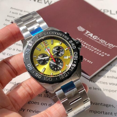Tag Heuer Formula 1 Quartz Chronograph Yellow Men's Watch CAZ101AM.BA0842 - Image 4