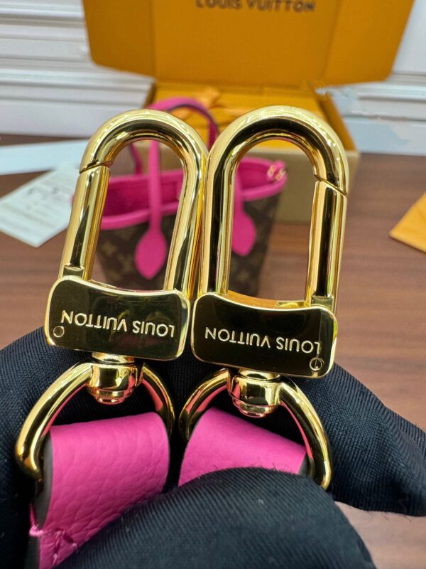 LOUIS VUITTON NEVERFULL INSIDE OUT 2WAY TOTE BAG M12106 LEATHER PINK WOMEN'S F/S - Image 5