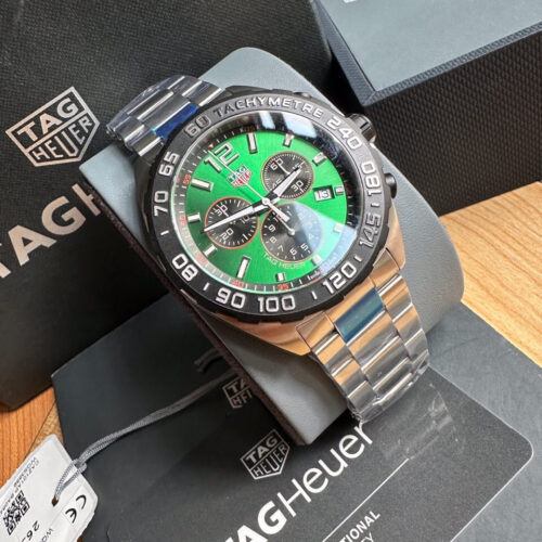 Tag Heuer Formula 1 Chronograph Quartz Green Dial Stainless Steel Men's CAZ101AP.BA0842 - Image 3