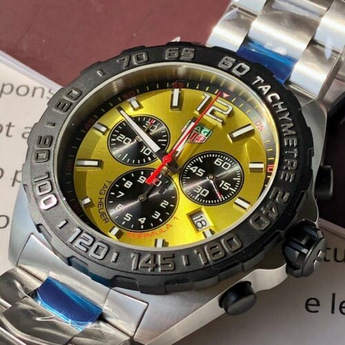 Tag Heuer Formula 1 Quartz Chronograph Yellow Men's Watch CAZ101AM.BA0842 - Image 3