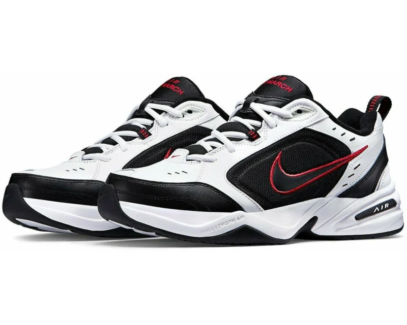 Nike Air Monarch IV White Black Men and Women Athletic Shoes Sneakers