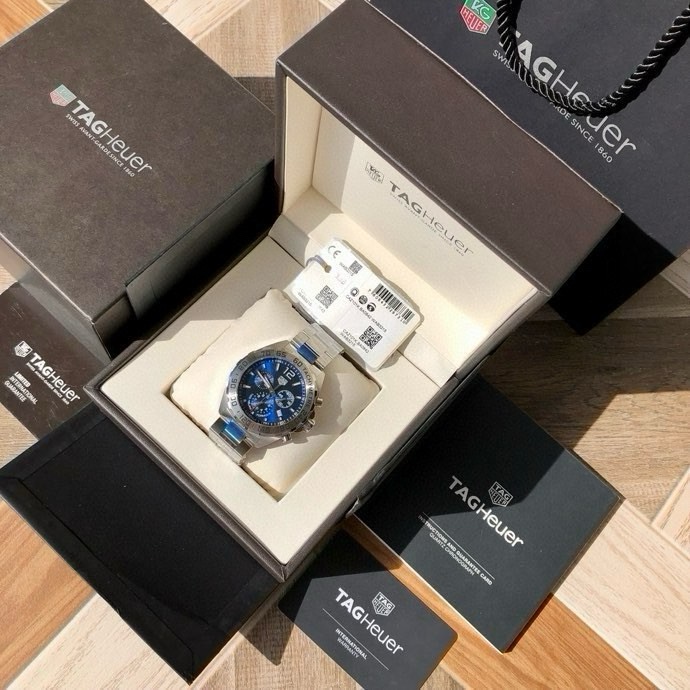 Tag Heuer Formula 1 Chronograph Blue Dial Quartz 43mm Watch Steel CAZ101K.BA0842