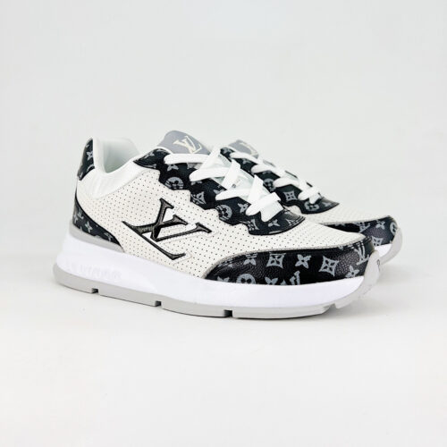 Louis Vuitton White Black Men’s Trainer Sneaker - Image 9