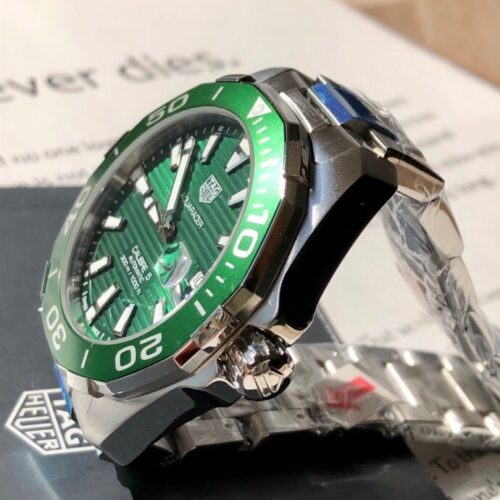 Tag Heuer Aquaracer Automatic 43mm Green Dial Men's Watch WAY201S - Image 8