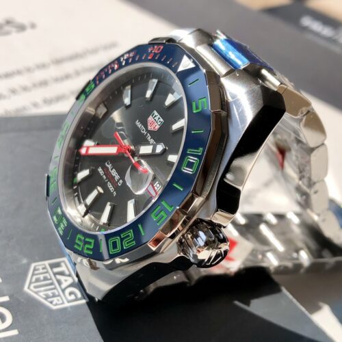 TAG Heuer Aquaracer Match Timer Automatic Black Dial Men's Watch WAY201E - Image 8