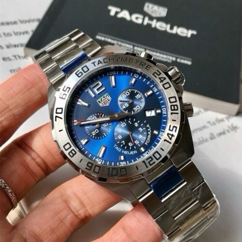 Tag Heuer Formula 1 Chronograph Blue Dial Quartz 43mm Watch Steel CAZ101K.BA0842 - Image 6