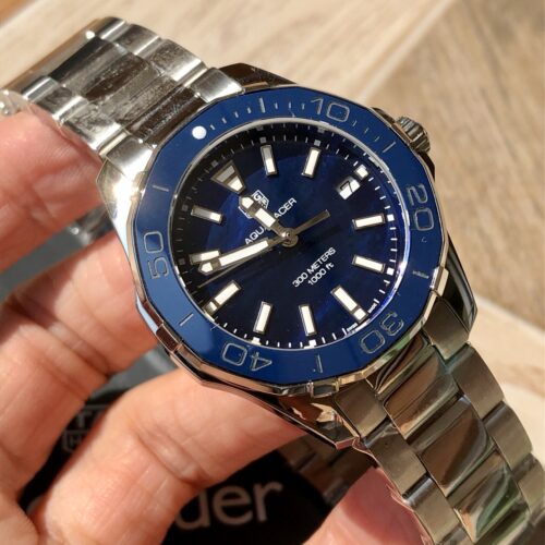 TAG Heuer Aquaracer WAY131S Date Quartz SS BlueShell Women's Wristwatches - Image 6