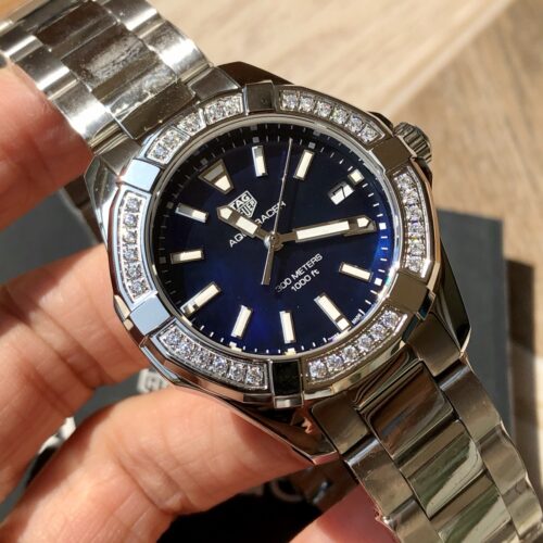TAG Heuer Aquaracer Quartz Diamond Bezel 35 mm Stainless Steel WAY131N Watch - Image 6
