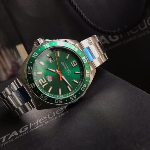 Tag Heuer 43mm Formula 1 Quartz Date Green Dial Men's Watch WAZ1017 - Image 6