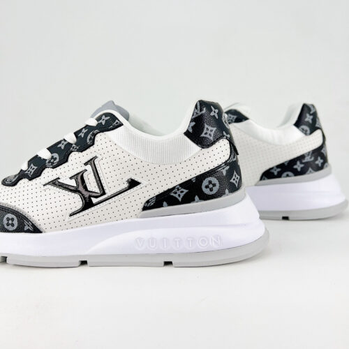 Louis Vuitton White Black Men’s Trainer Sneaker - Image 6