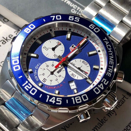 Tag Heuer Men's Formula 1 Quartz Chronograph 43mm Watch CAZ1018.BA0842 Blue/White - Image 5