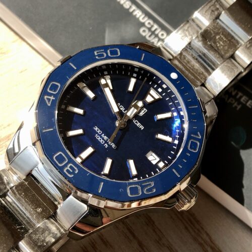 TAG Heuer Aquaracer WAY131S Date Quartz SS BlueShell Women's Wristwatches - Image 5