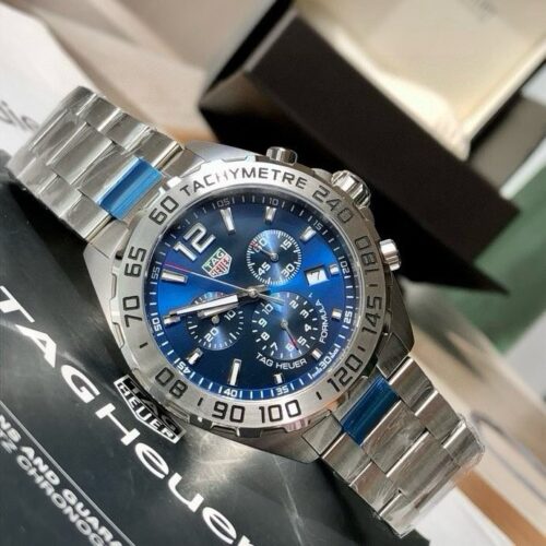 Tag Heuer Formula 1 Chronograph Blue Dial Quartz 43mm Watch Steel CAZ101K.BA0842 - Image 4