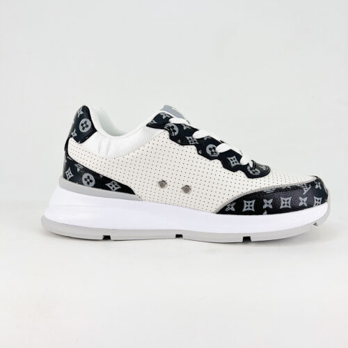Louis Vuitton White Black Men’s Trainer Sneaker - Image 4