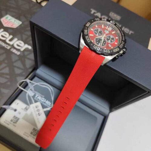 Tag Heuer Formula 1 Chronograph Quartz red Dial Men's Watch - Image 7