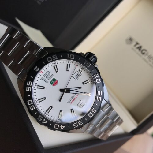 TAG Heuer 41mm Formula 1 White Dial Steel Strap Quartz Watch WAZ1111 - Image 7