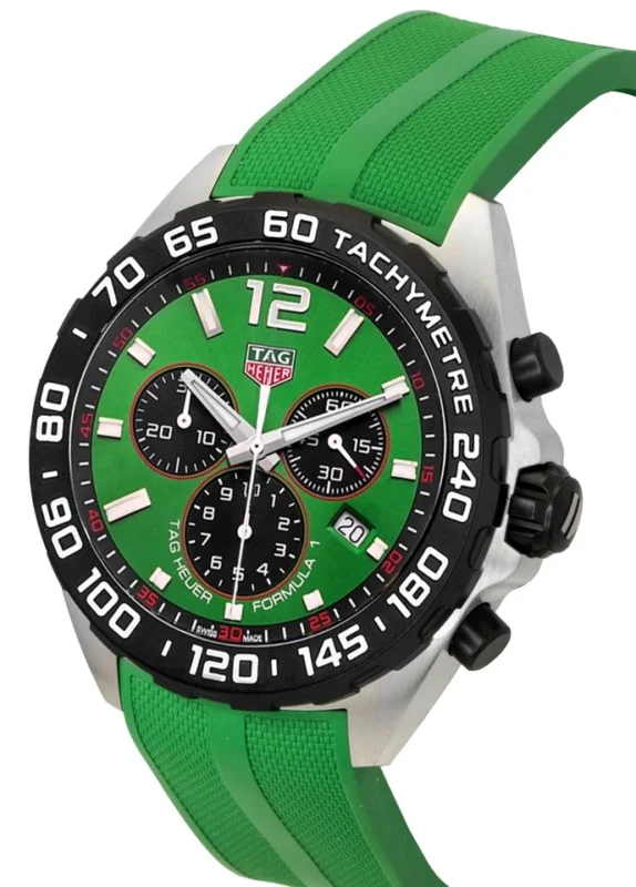 Tag Heuer Chronograph Green Dial Quartz Men's Watch CAZ101AP.FT8056 - Image 10