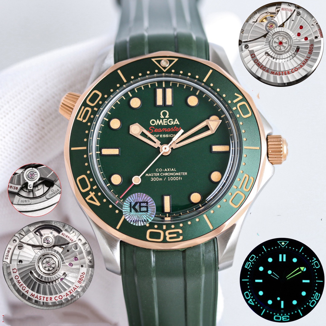Omega Seamaster Diver 300M Automatic Green Men's Watch 210.92.42.20.10.001