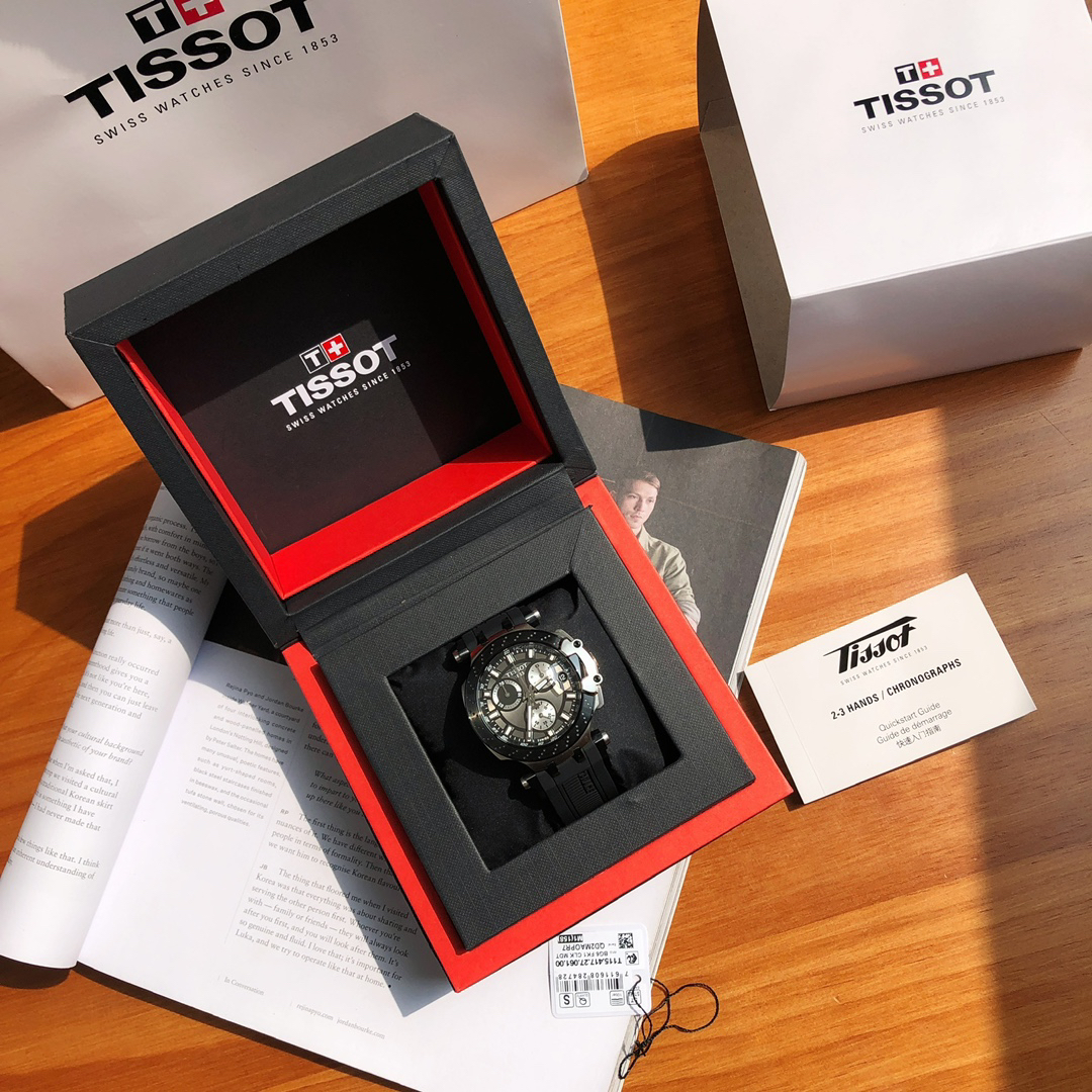 TISSOT T-RACE T1154172705100 BLACK DIAL 43mm SAPPHIRE CRYSTAL WATCH