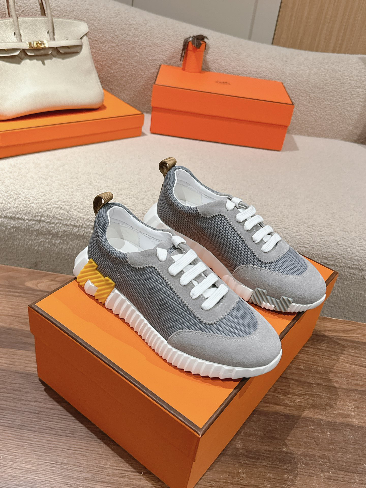 0 (1) Men's Women's Sneakers from Hermès H Bouncing Shoes - Image 1