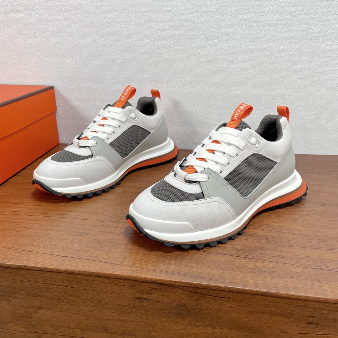 0 Hermes Le Sneakers White/Gray Men’s Shoes - Image 1