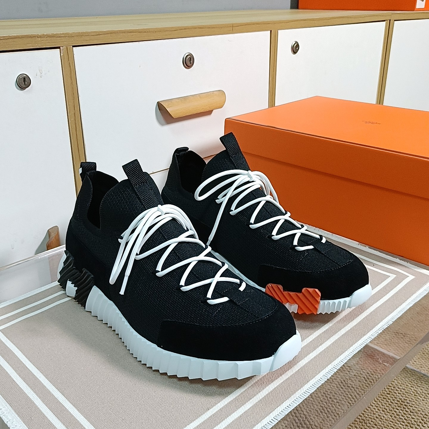 0 HERMES BOUNCING SNEAKER GRIS OSMIUM Men's Women's Shoes - Image 1