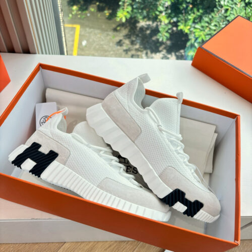 Hermes Lift Slip-On bouncing White Men’s Women’s Shoes - Image 8