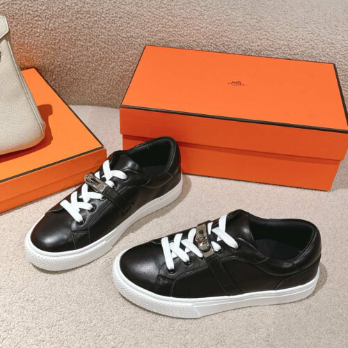 Hermes Men's Black Casual Shoes - Image 8