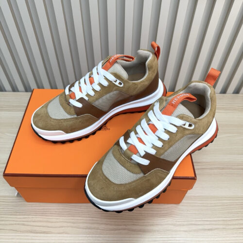 Hermes Yellow Men’s Sneakers Shoes - Image 9