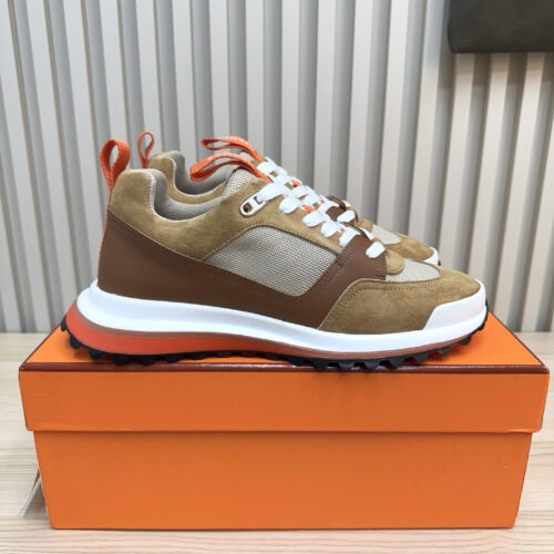 Hermes Yellow Men’s Sneakers Shoes - Image 8