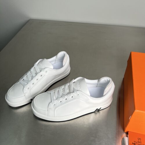 Hermes Kiddy Men's White Casual Shoes - Image 6