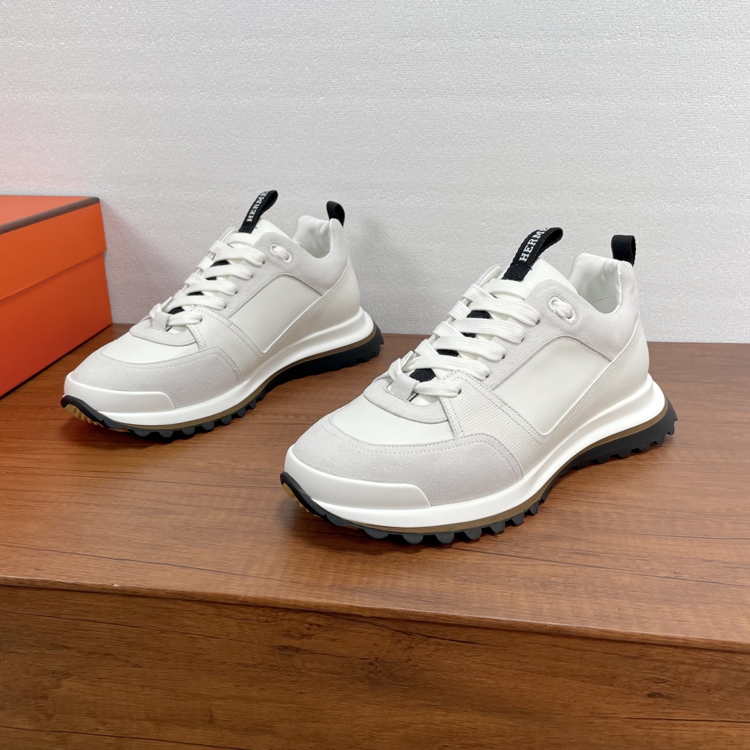 15 Hermes Le Sneakers White Men’s Shoes - Image 1
