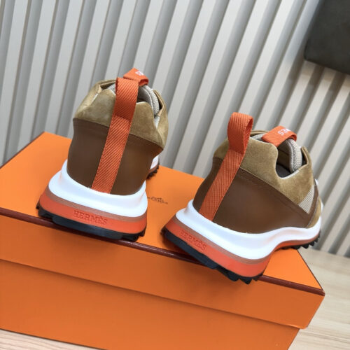 Hermes Yellow Men’s Sneakers Shoes - Image 6