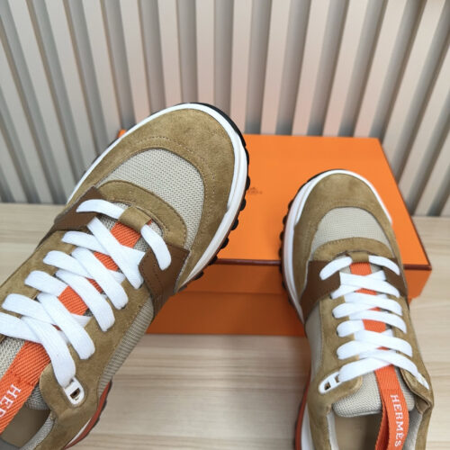 Hermes Yellow Men’s Sneakers Shoes - Image 5