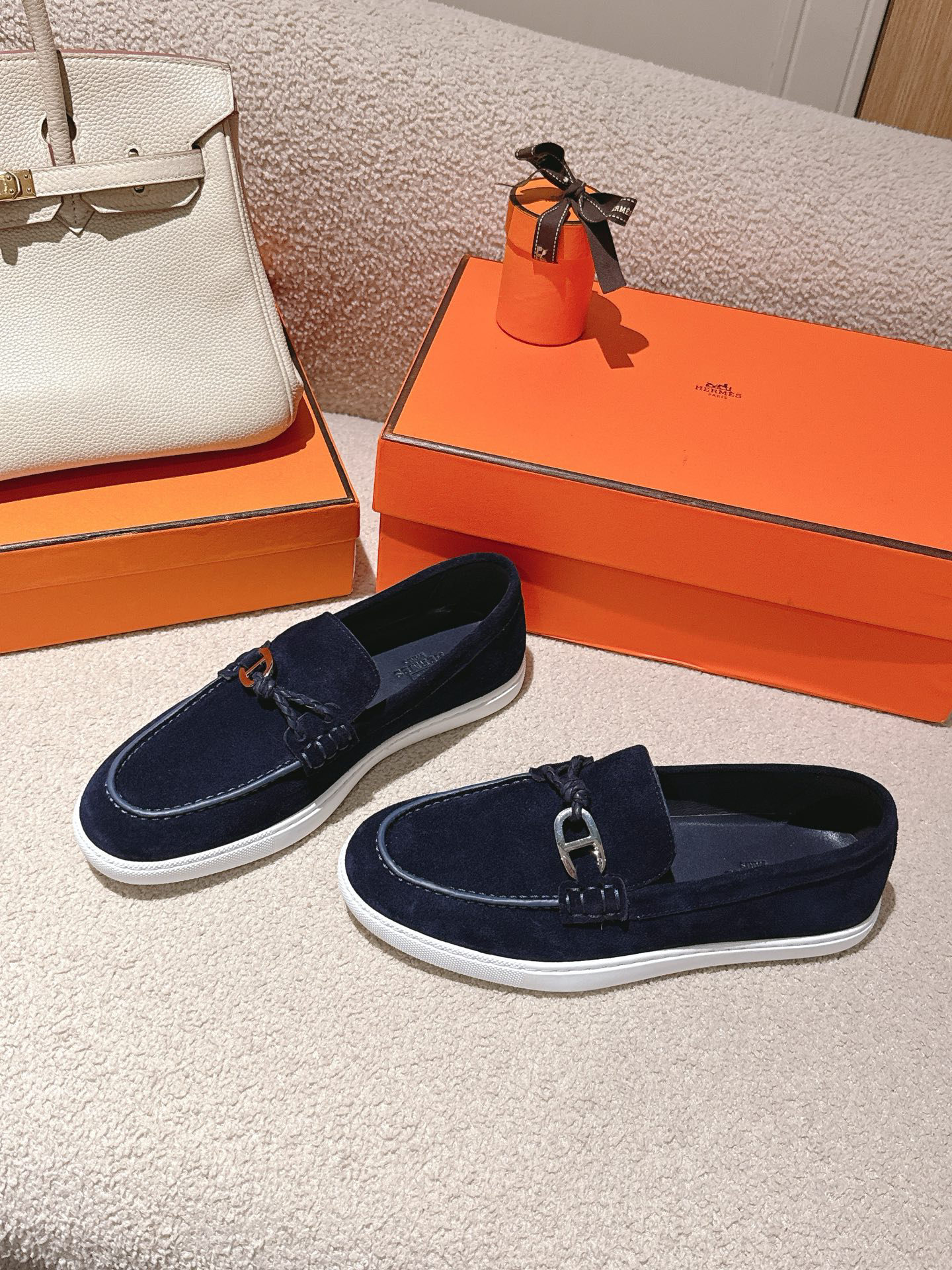 18 Hermes Lgnacio Men's Women's Blue Casual Shoes - Image 1