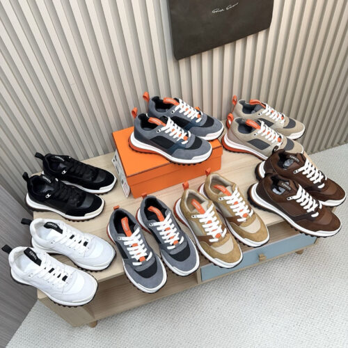 Hermes Yellow Men’s Sneakers Shoes - Image 3