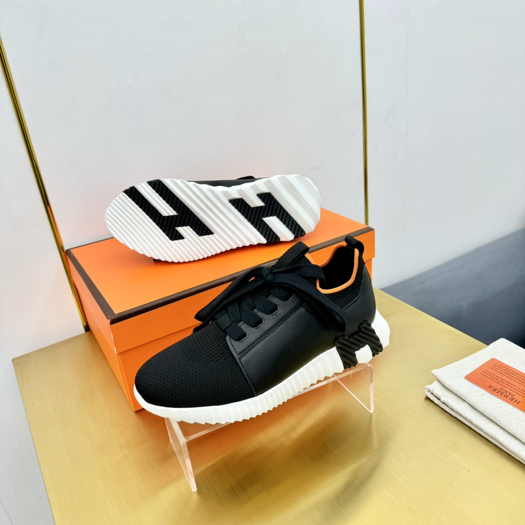 19 Hermes Lift Slip On Sneakers Mens Womens Sports Shoes - Image 1