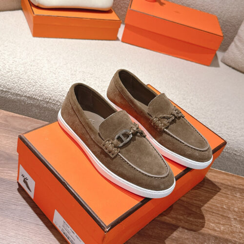 Hermes Lgnacio Men's Women's Brown Casual Shoes - Image 9