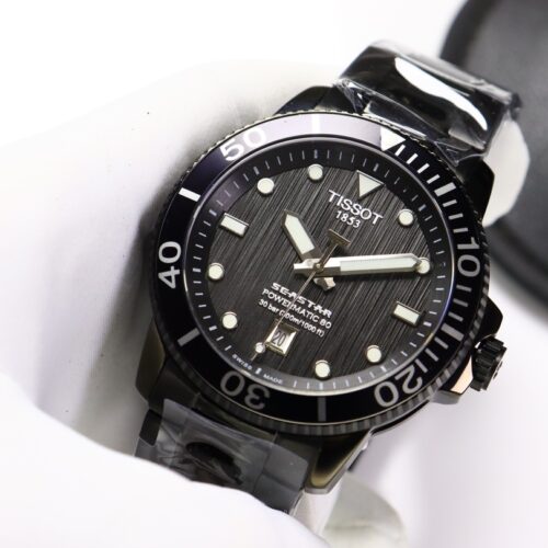 TISSOT SEASTAR 1000 POWERMATIC 80 40 MM BLACK DIAL SS WATCH T120.807.11.051.00 - Image 9