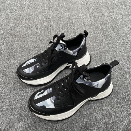 Hermes Men's Black/White Athletic Shoes - Image 9