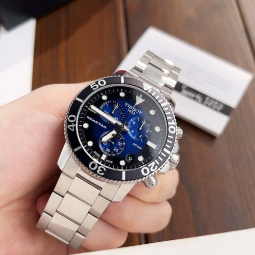 Tissot Seastar T120.417.11.041.01 Blue Dial Chronograph Men's Watch 45.5mm - Image 3