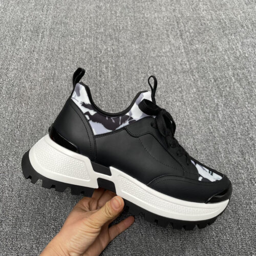 Hermes Men's Black/White Athletic Shoes - Image 8