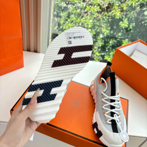 Hermes Lift Slip-On bouncing Gray/Black Men’s Women’s Shoes - Image 5