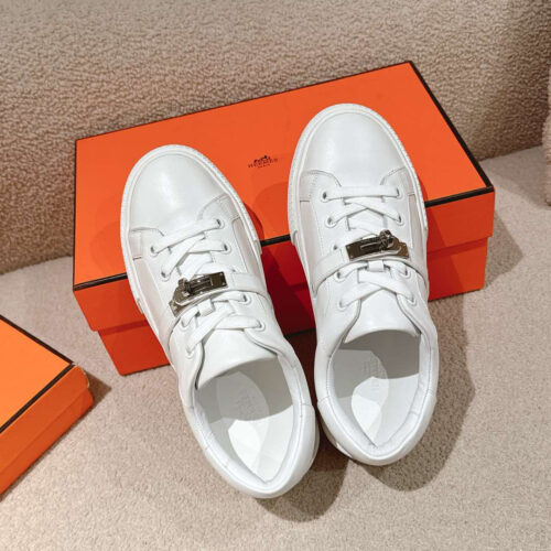 Hermes Men's White Casual Shoes - Image 6