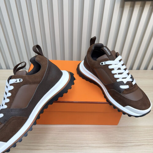 Hermes Brown Men’s Sneakers Shoes - Image 7