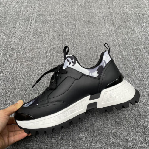 Hermes Men's Black/White Athletic Shoes - Image 5